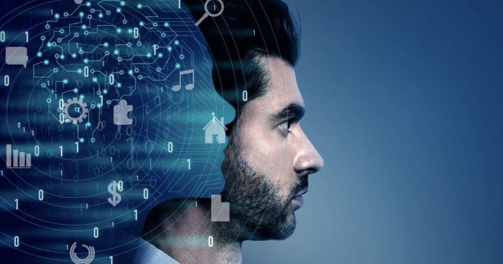 Imagen de un hombre con concepto de automatización de procesos